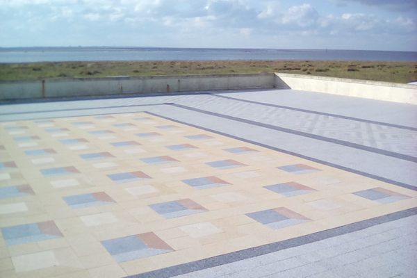 This tank has recently been given an attractive paved surface for use as a viewing platform over the Ribble estuary.