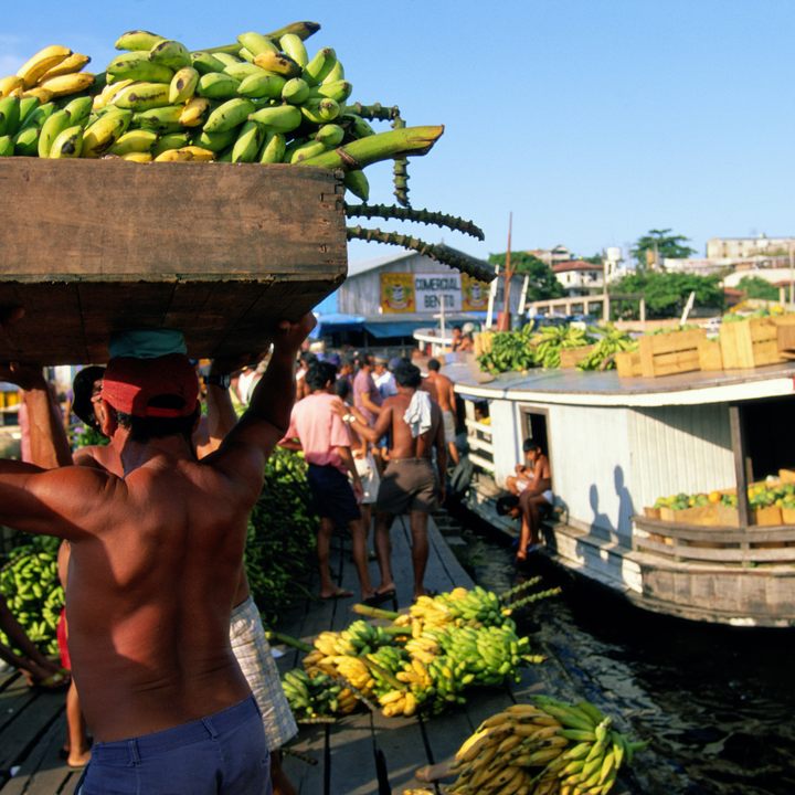 Floating market in Manaus.