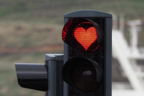 Akureyri Heart-Shaped Traffic Lights
