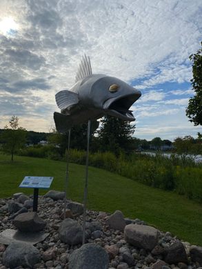 Giant fish sculpture