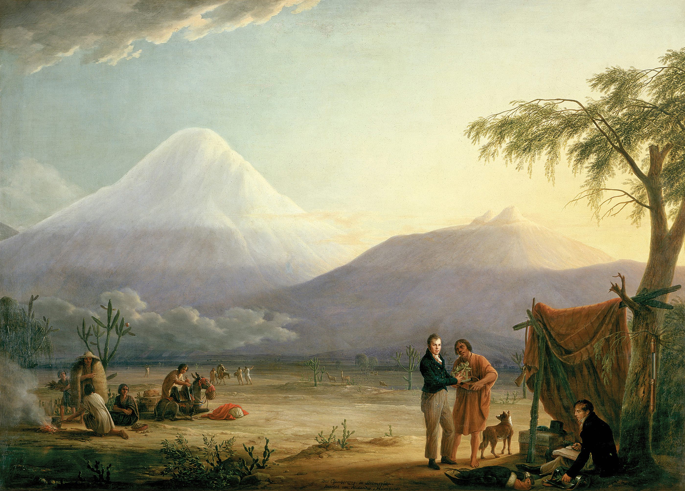 Humboldt and Aimé Bonpland near Chimborazo in a painting by Friedrich Georg Weitsch.
