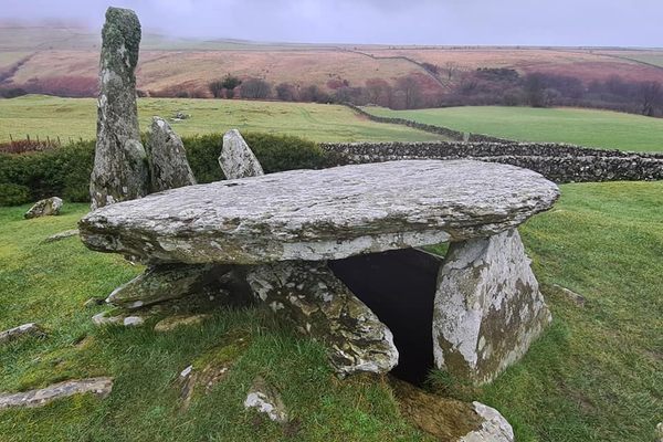 The balanced capstone at Cairn Holy II