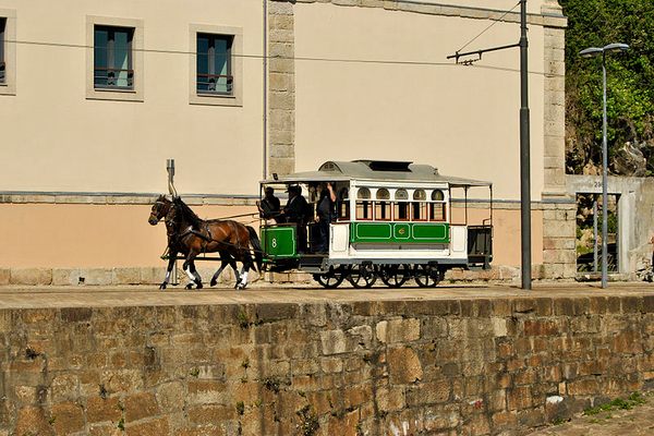 This horse drawn tram, previously drawn by mules gets an outing from the museum along route 18