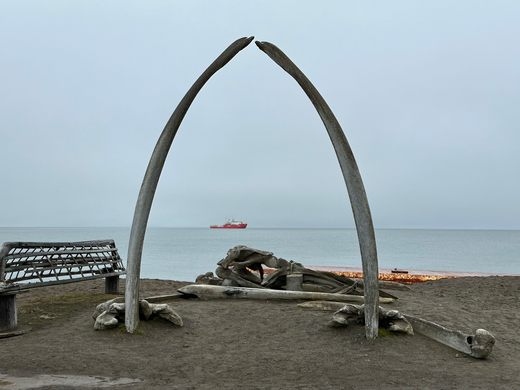 Eastham whale bone archway taken down