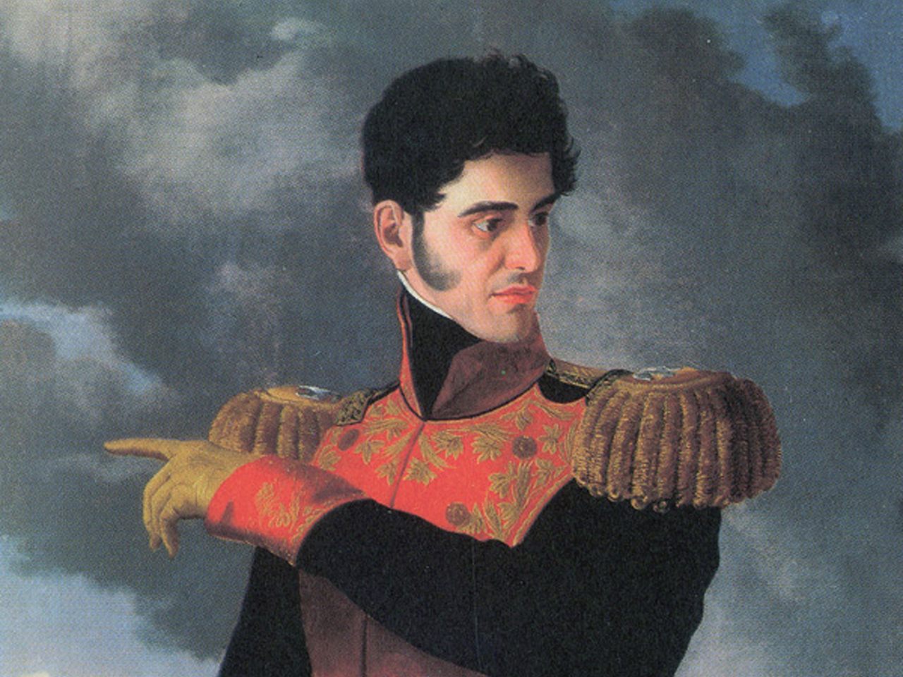Antonio López de Santa Anna in his days as a dashing soldier, before his unglamorous exile.