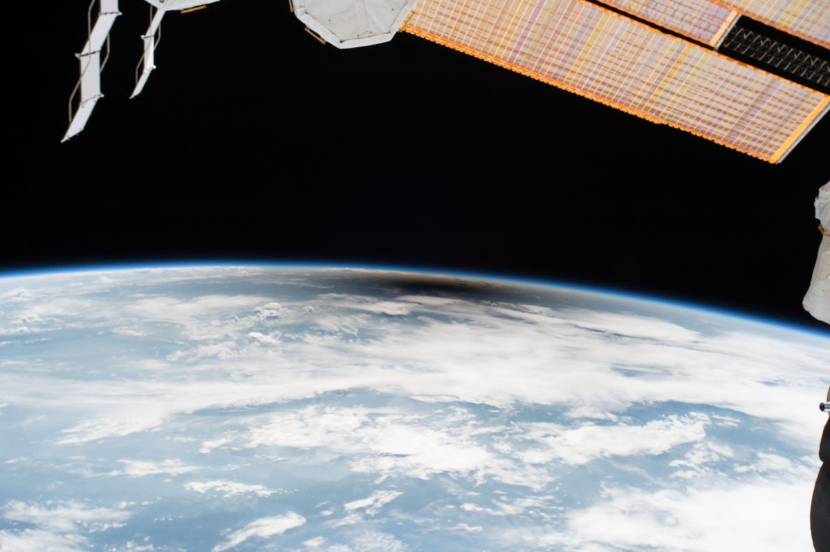 The view of the umbra from 250 miles up.