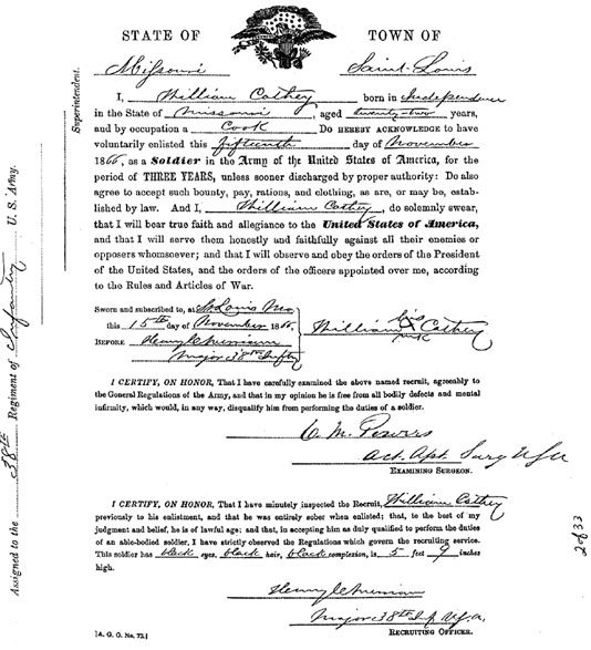 Cathay's enlistment form.