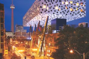 Rosalie Sharp Centre for Design in the iconic Toronto cityscape.
