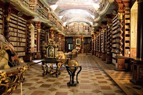 Behold the bonkers, baroque design of the Klementinum Library in Prague.