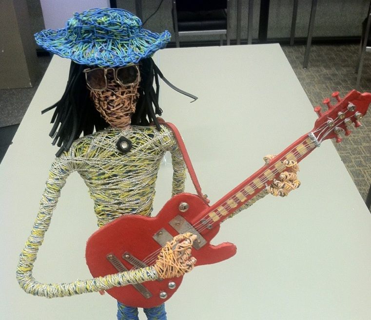 One of the first go-go artifacts donated to the People's Archive is a wire sculpture of Chuck Brown, known as the "Godfather of Go-Go."