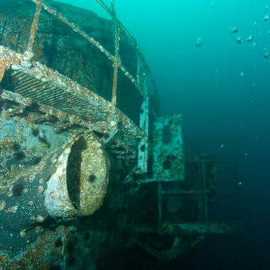 Oriskany two years after sinking.