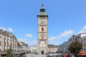 Enns main square and tower.