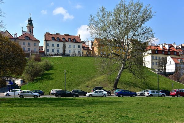 The hill as seen from the Vistula side.