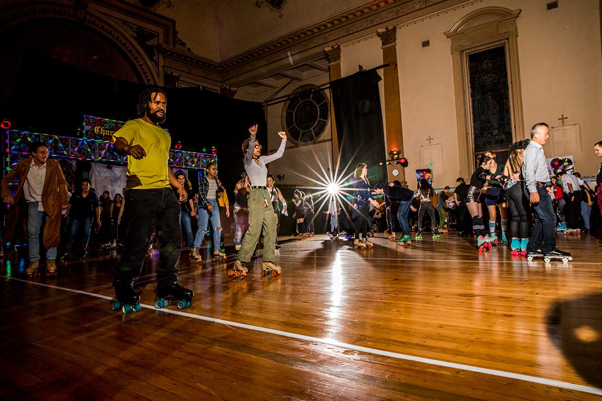 The level of skate experience ranges from first timers to old pros.