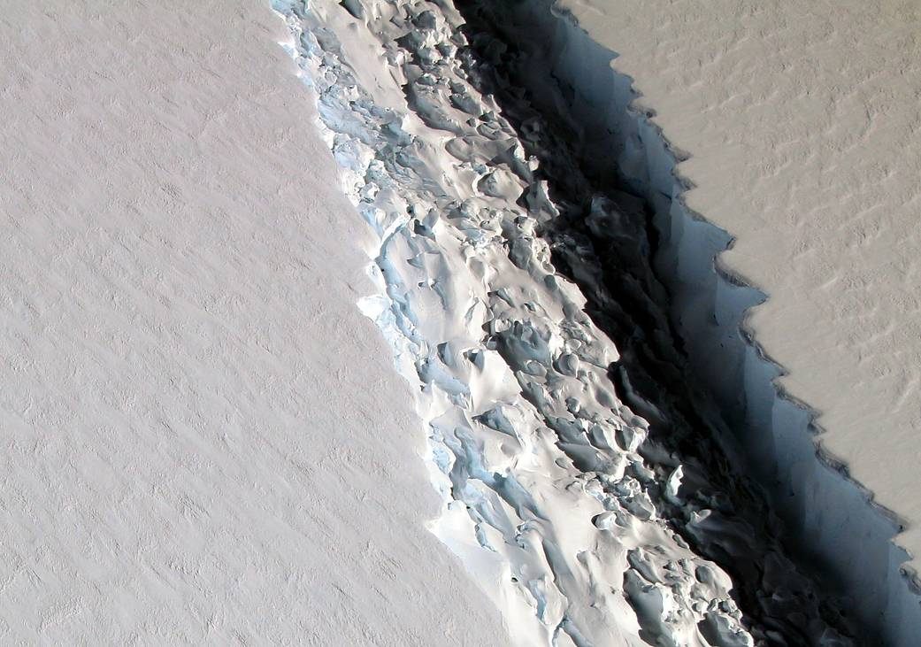 The rift in the Larsen C ice shelf.