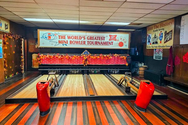 The historic lanes at Koz’s Mini Bowl.