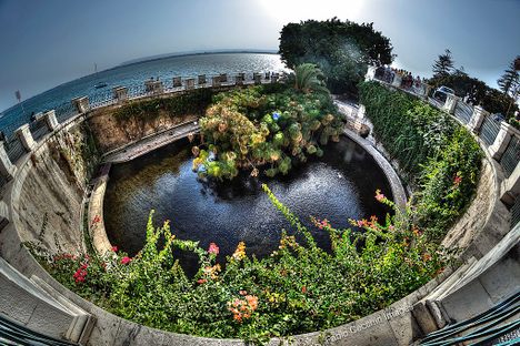 Panoramic of the fountain