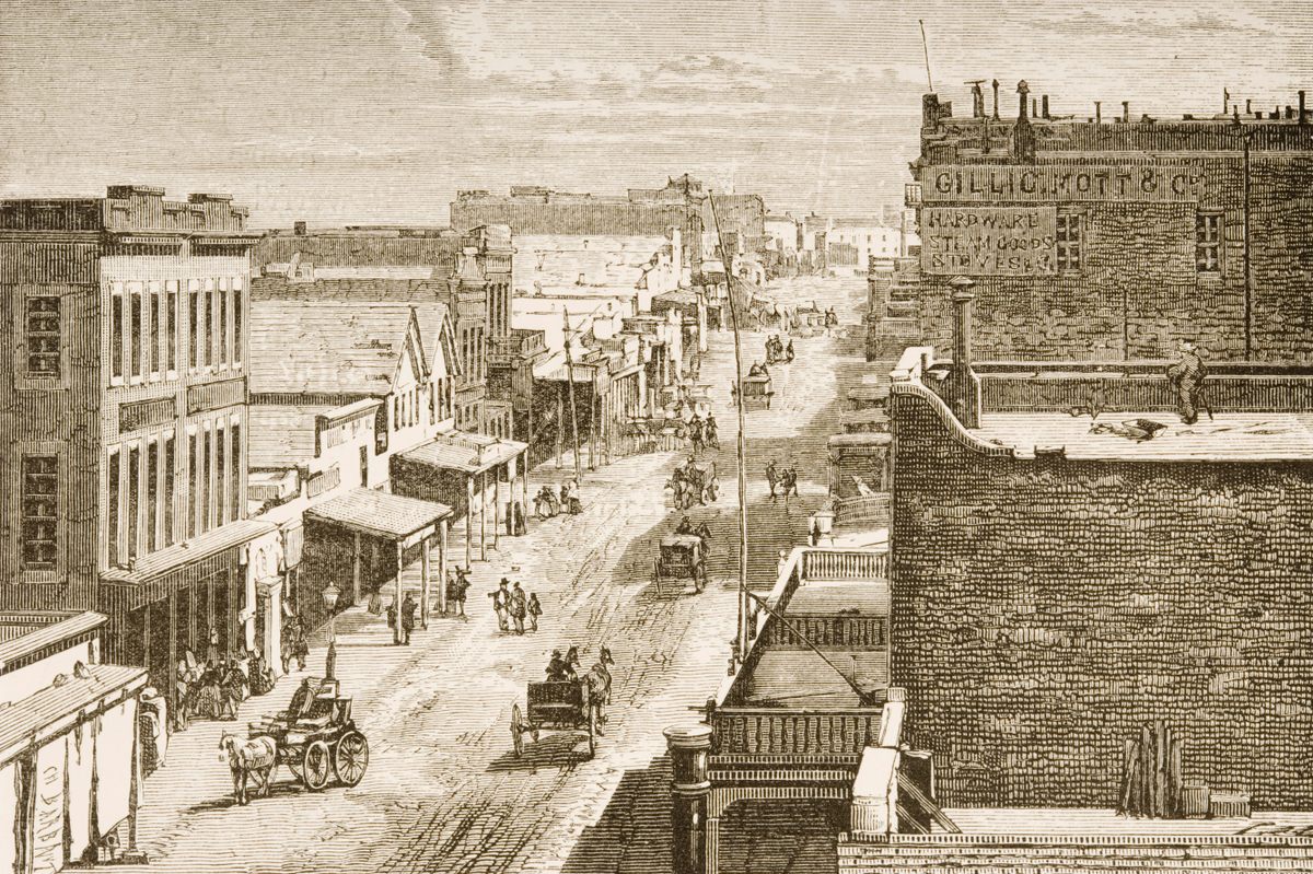 Virginia City—shown here circa 1870—was a mining town, and E Clampus Vitus got its start in West Virginia as among miners. Today, the membership is mostly working and middle class, white, and still all male. 