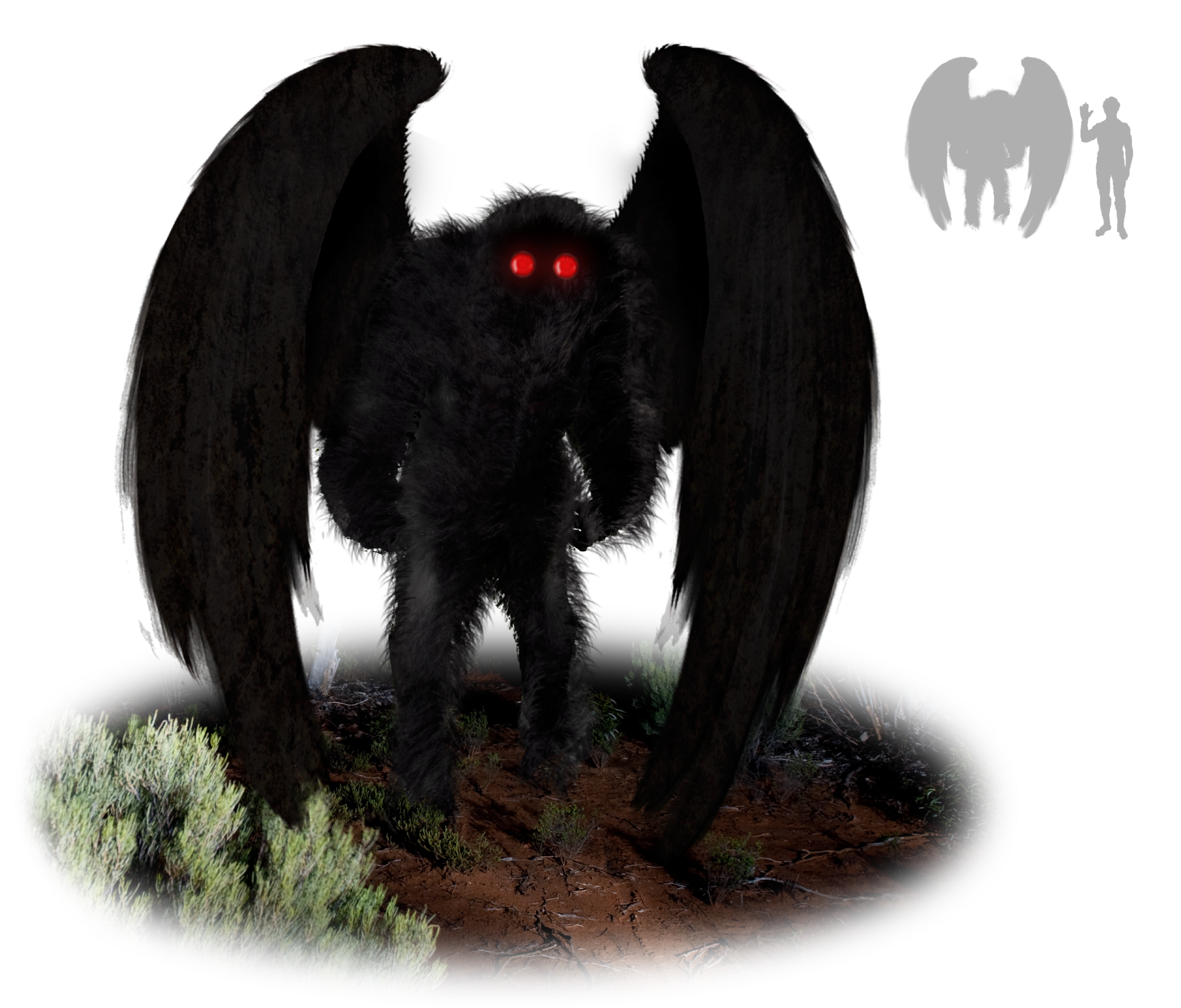 An artist's rendering with a human for scale.