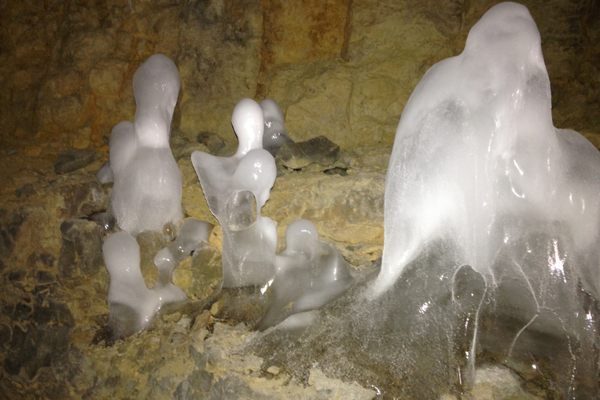 Ice Formations in Stewart Tunnel.