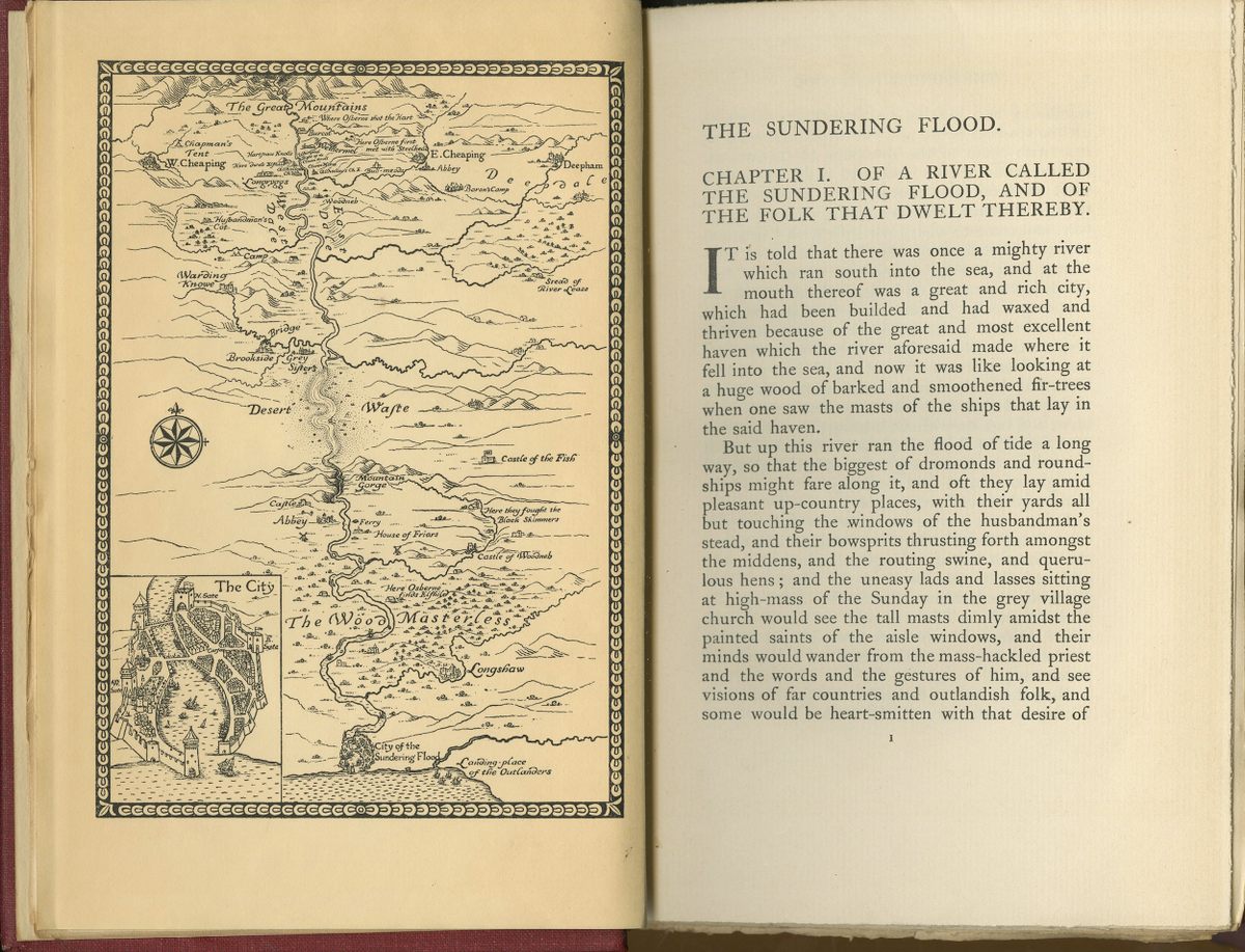 <em>The Sundering Flood</em>, William Morris, New York, London, 1898.