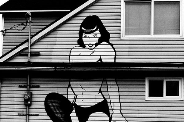 Bettie Page mural