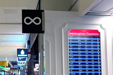 You can find this gate by its distinctive infinity symbol.