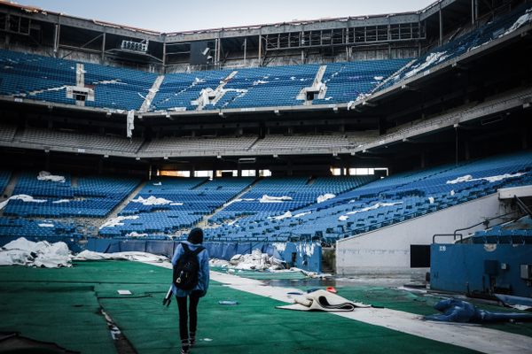 Exploring the field.