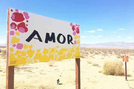 Spanish Love Sign at Twentynine Palms.