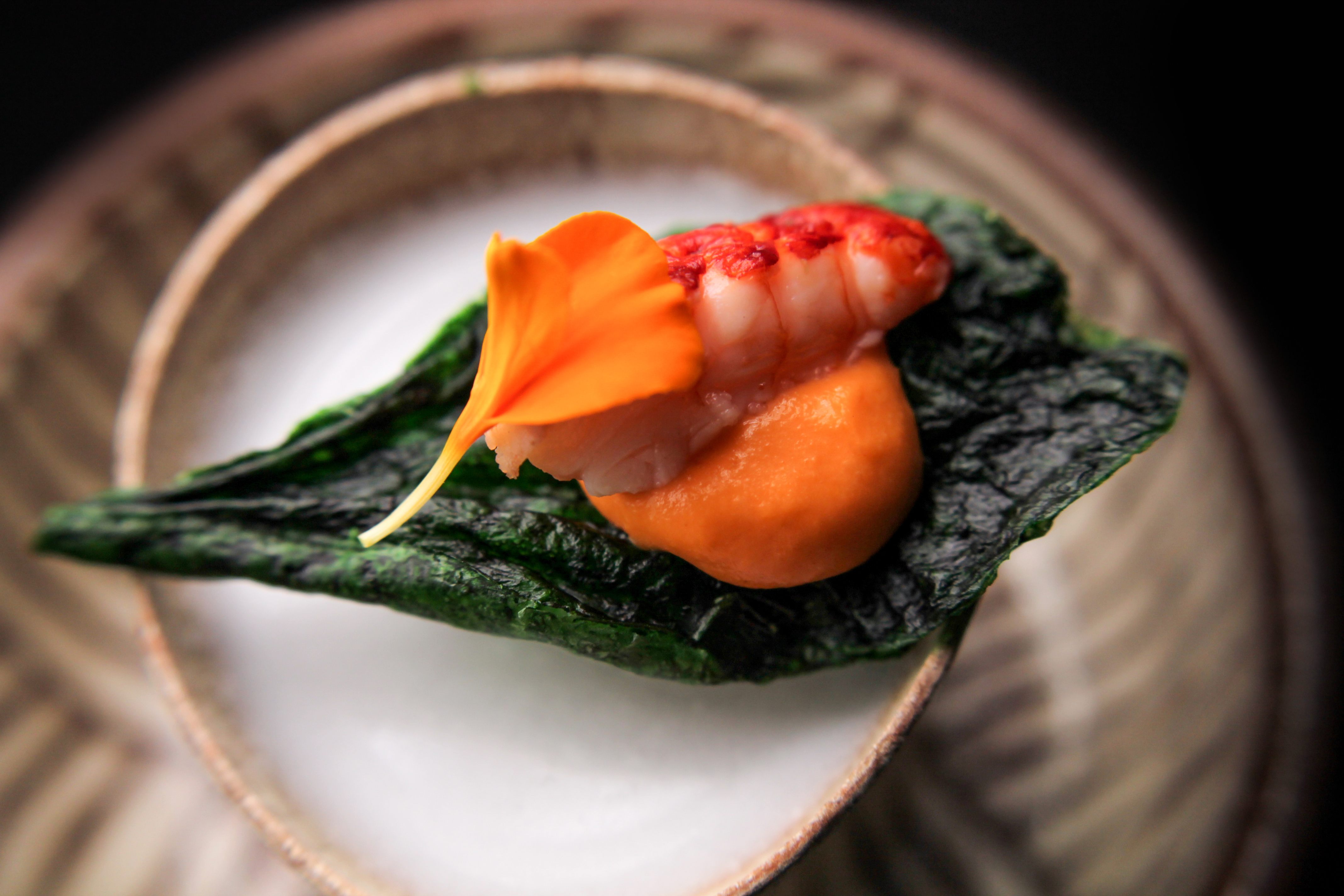A dish featuring langostillo (a type of shellfish) from Leo's kitchen.