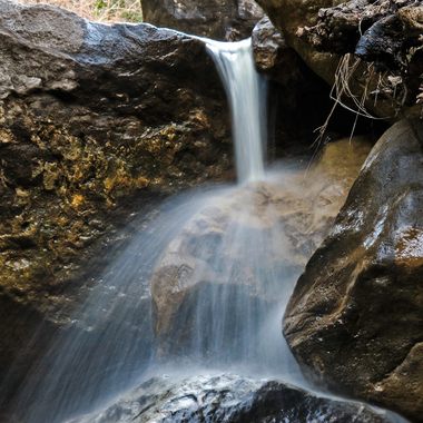 A waterfall in Black Star Canyon.