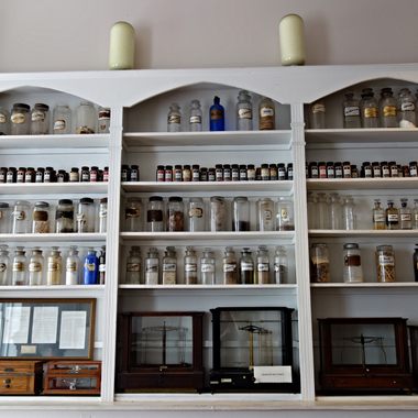 The museum is stuffed with old bottles.