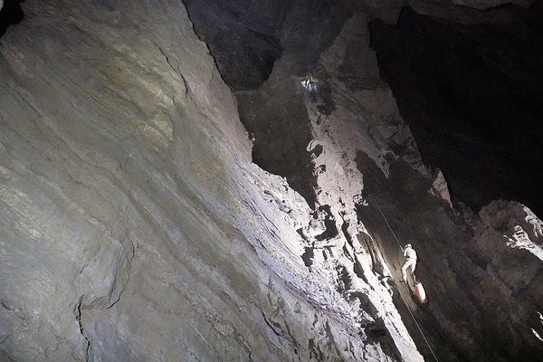 Babatunda Pit is the largest shaft in the cave. 