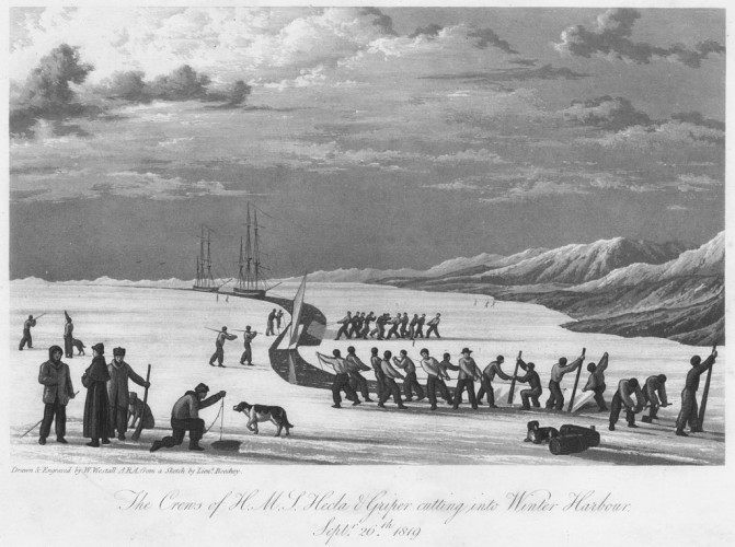 An expedition sketch from William Edward Parry's more successful trip, in 1819.
