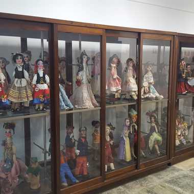 TIBBIM puppets on display at the library.