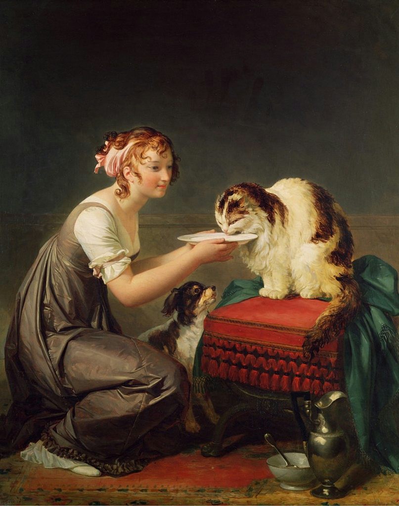 <em>The Cat's Lunch</em> by Marguerite Gérard.