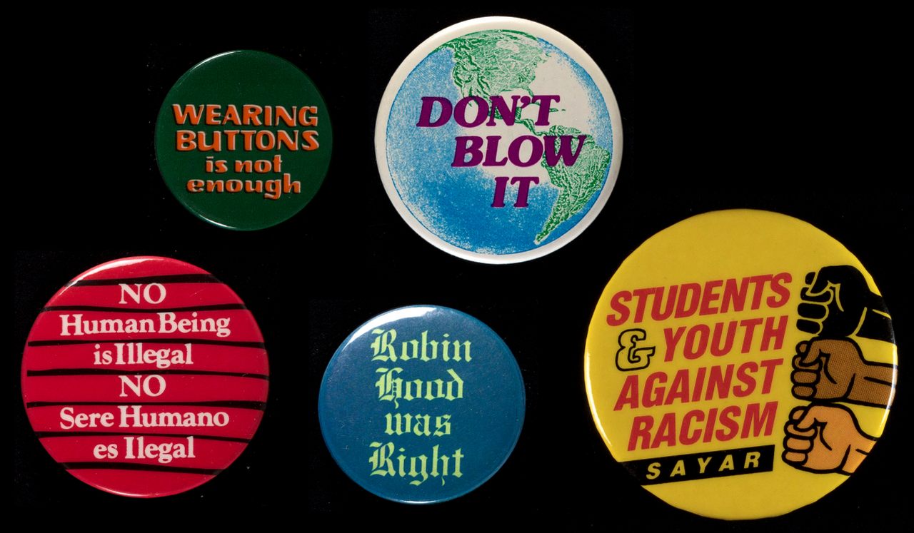 The University of Connecticut is home to a collection of approximately 1,000 buttons from a century of protest.