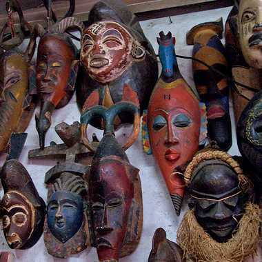 Wall of masks