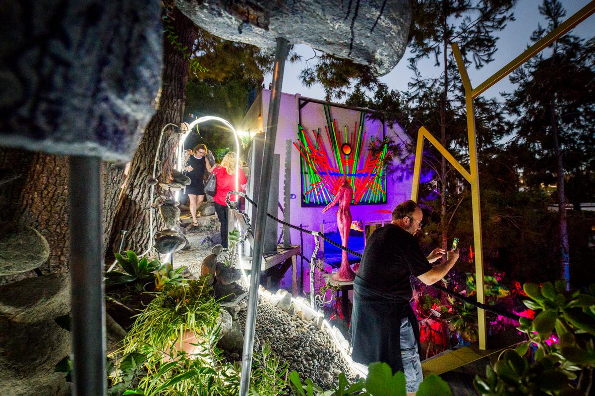 The garden is a steep labyrinth where surprise waits around every corner.