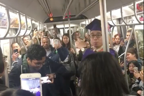 Late to Graduation? Celebrate on the E Train!