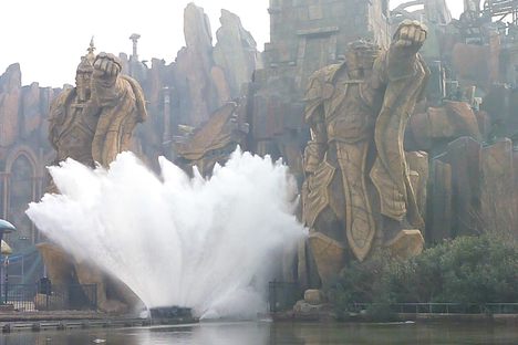 Epic statues are everywhere in the park.