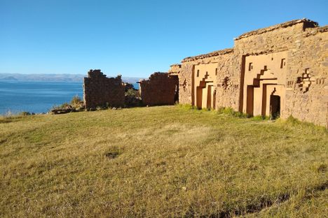 Partially restored section of the convent. The Andes are in the background.
