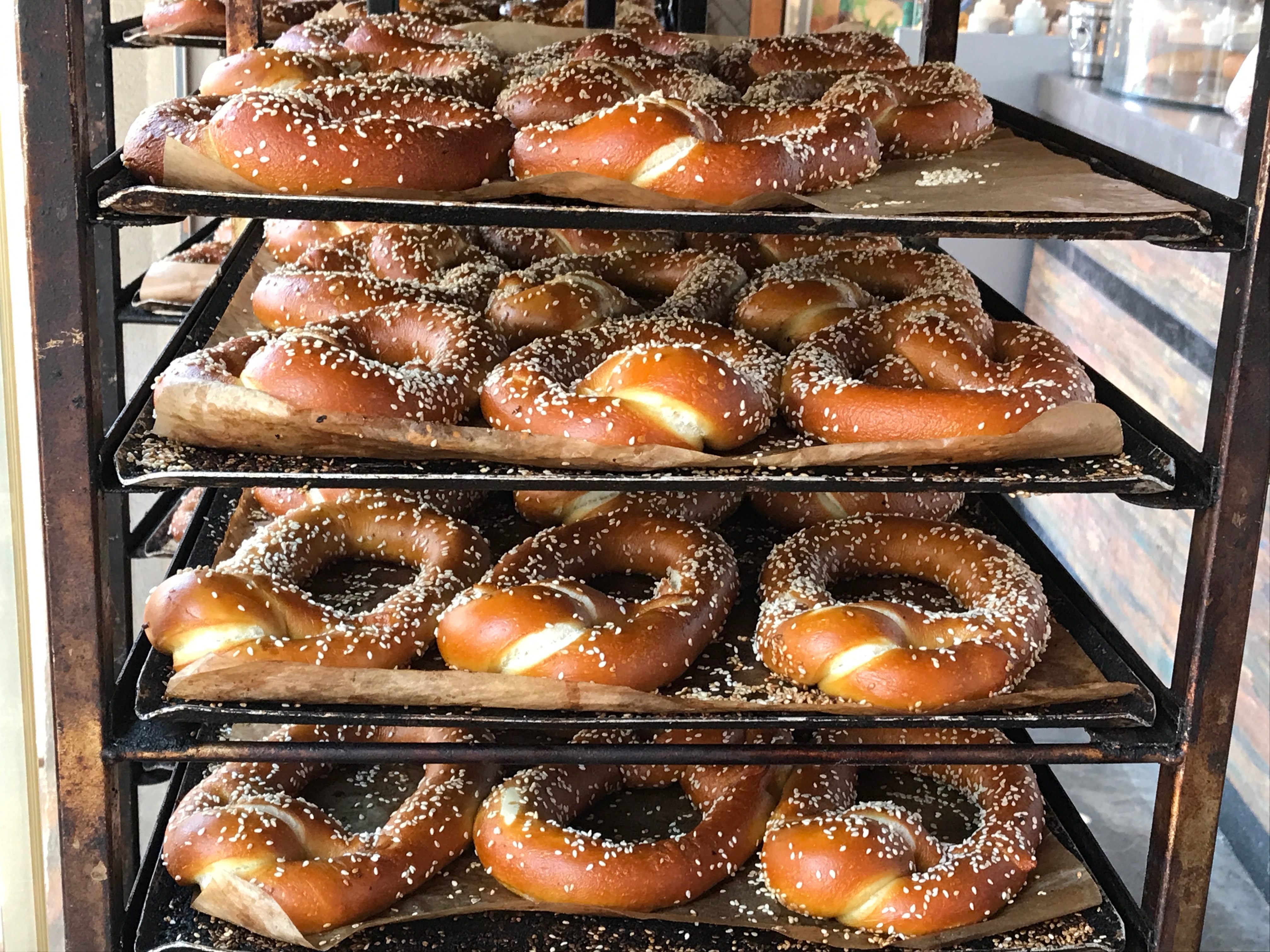 Arab bagels at Aboulafia bakery.