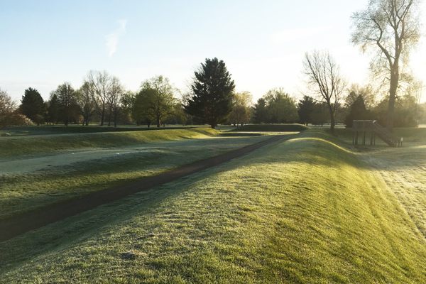 The walls of the Octagon Earthworks in Heath, Ohio, form an enclosure large enough to fit four Roman Colosseums.