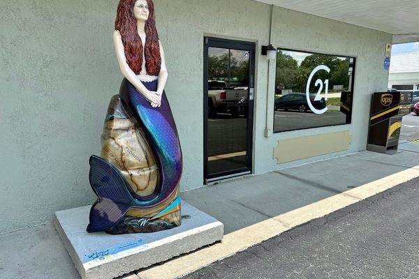 The mermaids can be found not only in nature but also along the streets of Hernando County towns. 