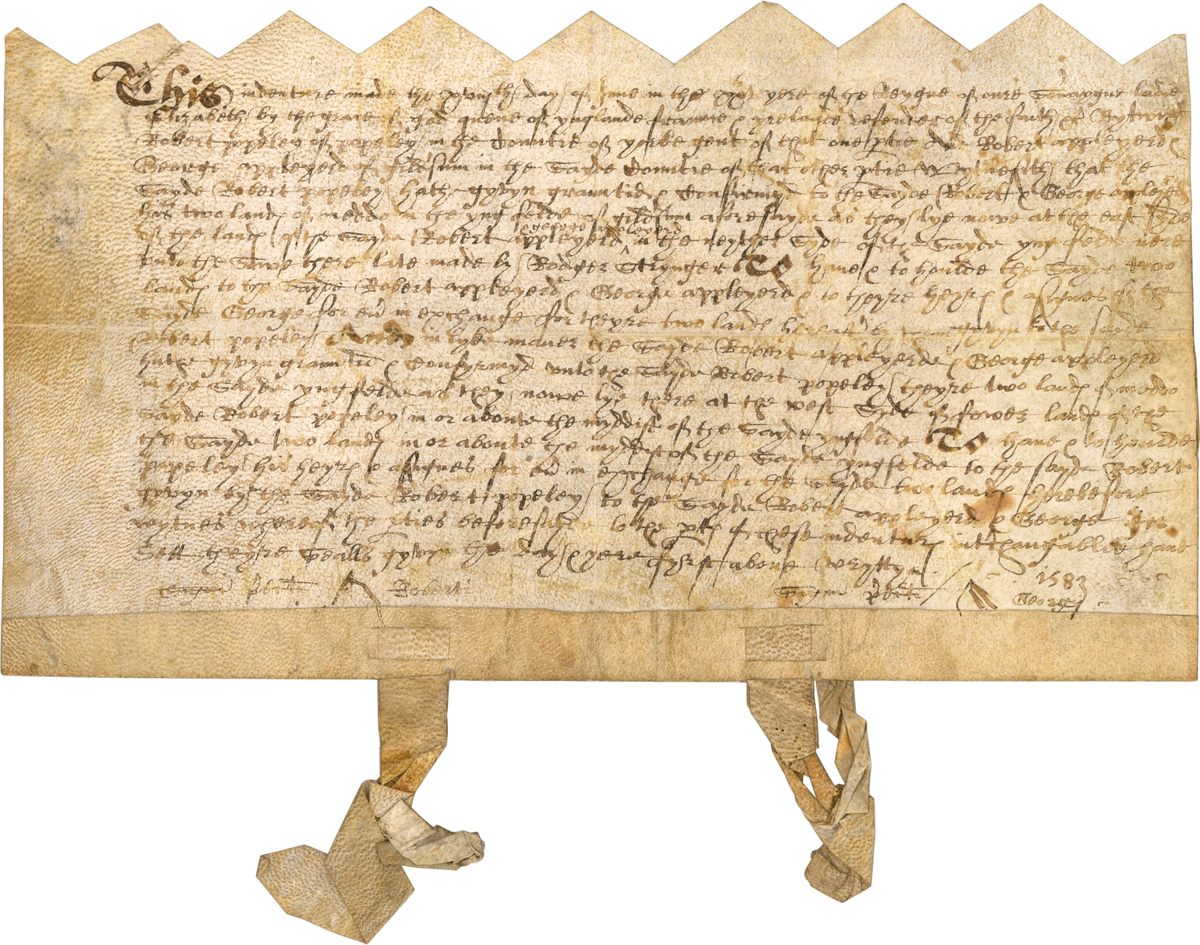 The front of the document.