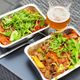 Sven Boudewijn creates a kapsalon with a Korean twist: French fries topped with grilled beef bulgogi, cheddar and Gouda cheese over the bulgogi and topped with homemade kimchi, rocket leaves, and garlic sauce.
