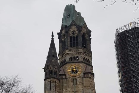 Old and new churches side by side.