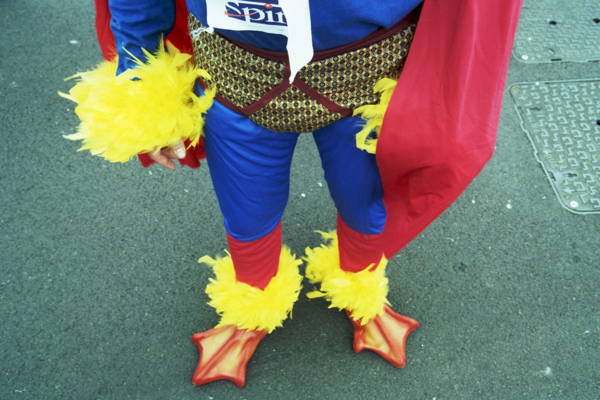 Some competitors don thematic costumes.
