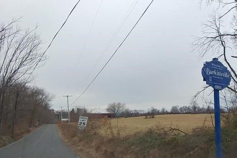 The bottom of Spook Hill facing "upward."